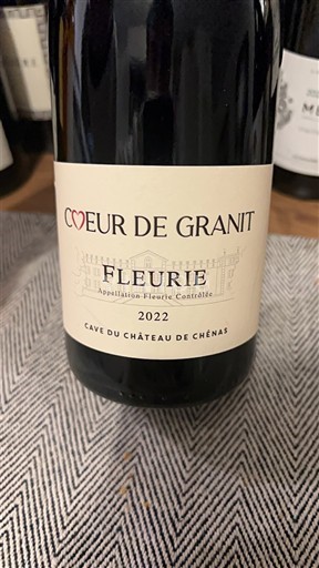 Beaujolais Fleurie Cave du Château de Chénas Cœur de Granit 2022