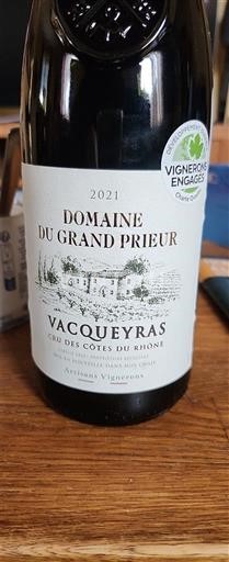 Rhône Valley Vacqueyras Domaine Grand Prieur 2021