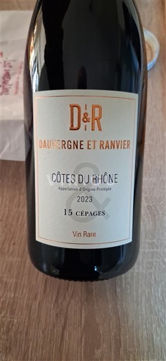 Rhône Valley Côtes-du-Rhône Dauvergne et Ranvier 15 Cépages Vin Rare 2023