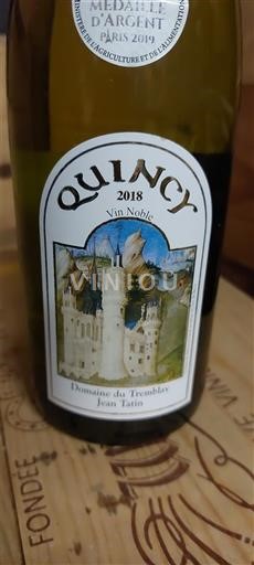 Vallée de la Loire Quincy Domaine Tremblay Vin Noble 2018