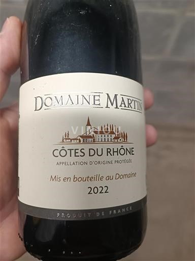 Rhônen laakso Côtes-du-rhône Domaine Martin 2022