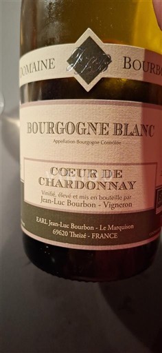 Burgundy Not Specified Domaine Bourbon Cœur de Chardonnay Non-Vintage
