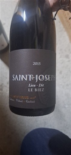 Rhône Valley Saint-Joseph Valand et Gaillard Lieu-Dit Le Biez 2015