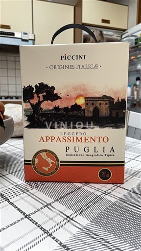 Pouilles Piccini Origines Italicae Leggero Appassimento Non Millésimé