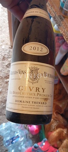 Bourgogne Givry Premier Cru Domaine Thénard Les Bois Chevaux Premier Cru 2012