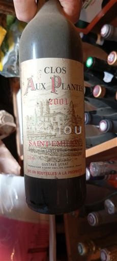 Bordeaux Saint-Émilion Clos Aux Plantes 2001