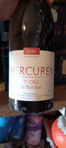 Bourgogne Mercurey Premier Cru Jacques Bavard La Bondué 2020