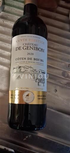 Burdeos Côtes-de-bourg Château Genibon Prestige 2020
