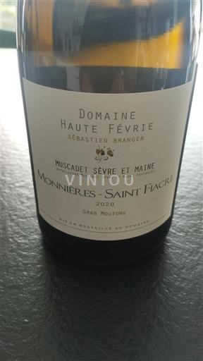 Valle del Loira Muscadet-sèvre-et-maine Domaine Haute Févrie DGC Monnieres-St Fiacre 2020