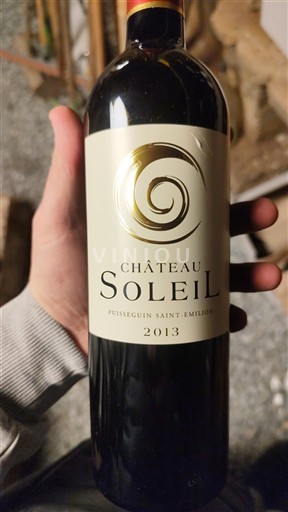 Bordeaux Puisseguin-saint-émilion Château Soleil 2013