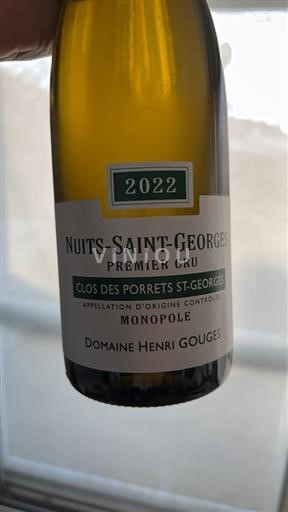 Burgundija Nuits-Saint-Georges Premier Cru Domaine Henri Gouges Clos des Porrets Blanc Monopole 2022