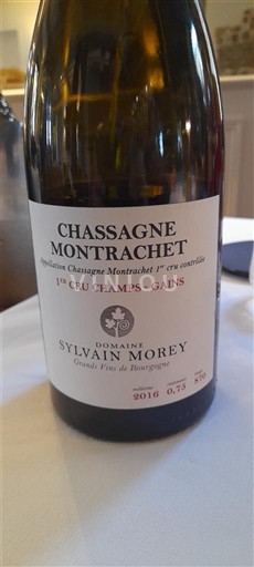 Burgundy Chassagne-Montrachet Premier Cru Domaine Sylvain Morey 1er Cru Champs-Gains 2016
