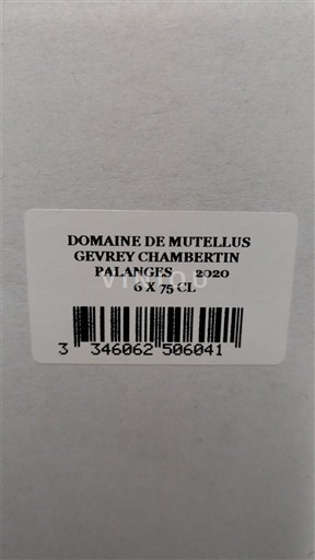 Borgoña Gevrey-Chambertin Domaine Mutellus Palanges 2020