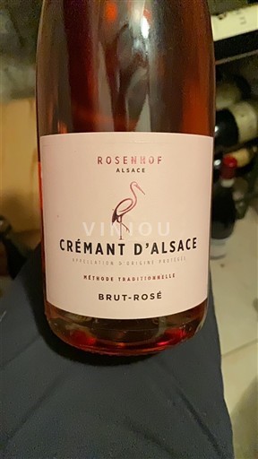Vinhos Espumantes Rosé brut Rosenhof Non millésimé França Alsácia Crémant da Alsácia AOC