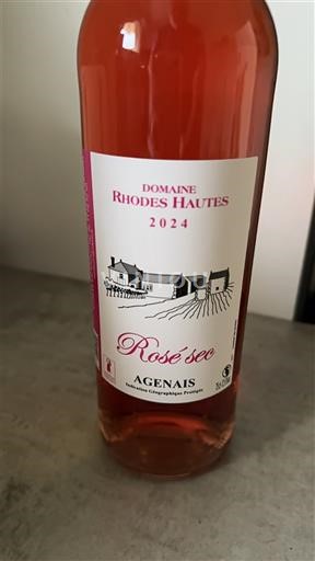 Wines Rosé sec Domaine Rhodes Hautes 2024 France Southwest Gers IGP