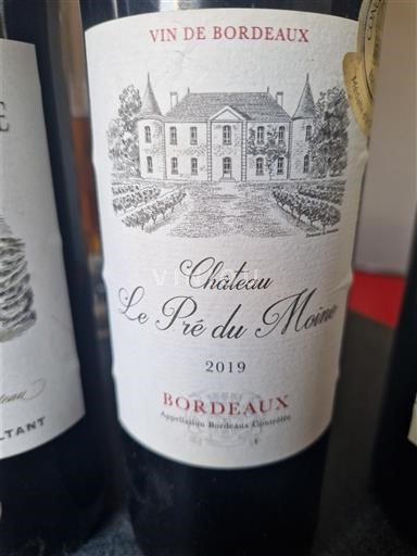 Bordeaux Château Le Pré du Moine 2019