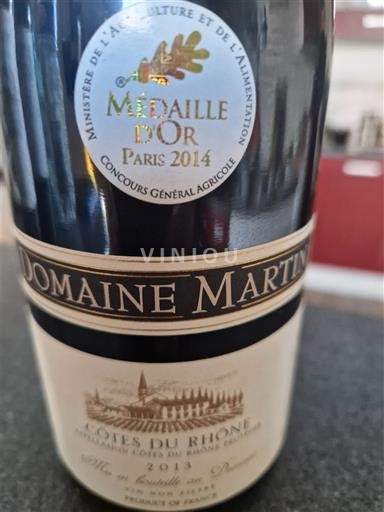 Rhônen laakso Côtes-du-rhône Domaine Martin 2013