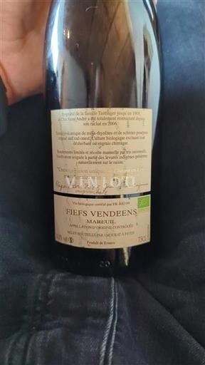 Viner Blanc sec Monopole Clos Saint André Jérémie Mourat 2020 Frankrike Loiredalen Fiefs Vendéens AOC