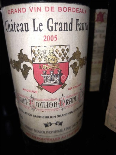 Bordeaux Saint-Émilion Grand Cru Grand Cru Château Le Grand Faurie 2005