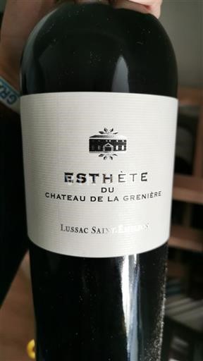 Bordéus Lussac-Saint-Émilion Château La Grenière Esthète 2018