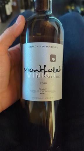 Bordeaux Blaye-côtes-de-bordeaux Montfollet Le Valentin 2018