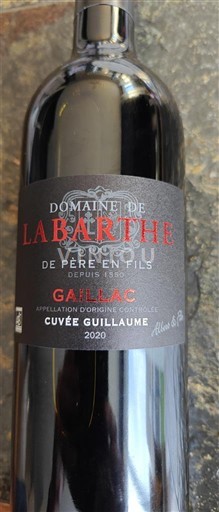 Sudoeste Gaillac Domaine Labarthe Guillaume 2020