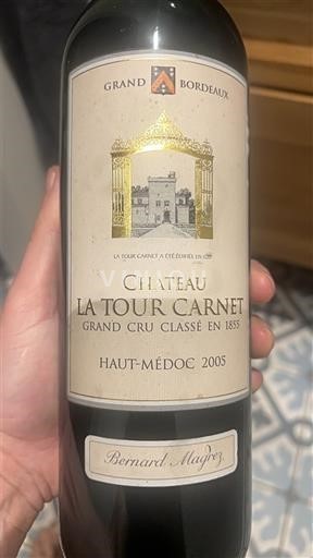 Bordeaux Haut-Médoc Grand Cru Château La Tour Carnet 2005