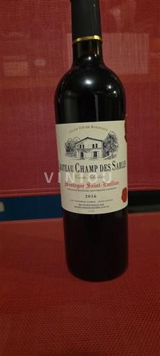 Bordeaux Montagne-saint-émilion Château Champ des Sables 2016