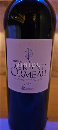 Bordéus Lalande-de-Pomerol Domaine Grand Ormeau 2022