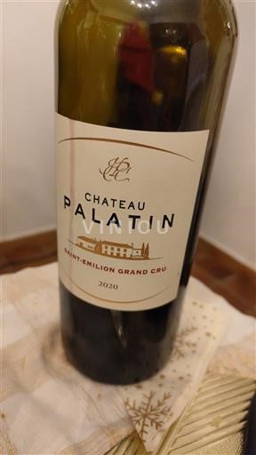 Bordeaux Saint-Émilion Grand Cru Grand Cru Château Palatin 2020