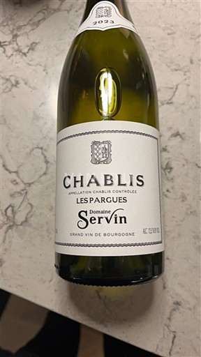 Burgundsko Chablis Domaine Servin Les Pargues 2023