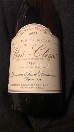Borgogna Viré-clessé Domaine André Bonhomme Les Pierres Blanches 2023