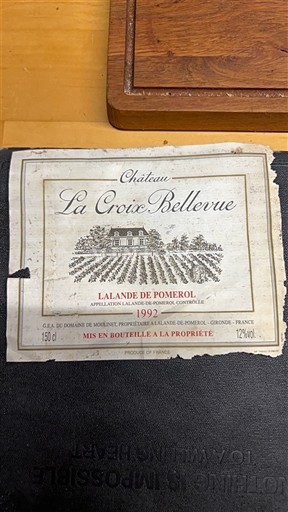 Burdeos Lalande-de-Pomerol Château La Croix Bellevue 1992