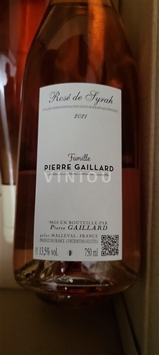 Alpes và các vùng Rhodanien Collines rhodaniennes Famille Pierre Gaillard Rosé de Syrah 2021