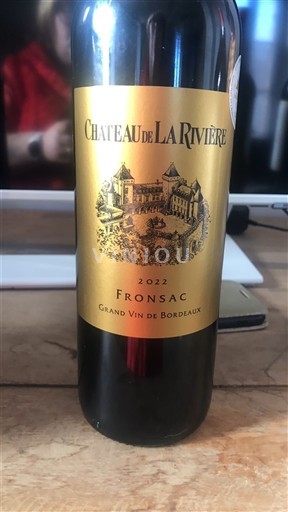 Burdeos Fronsac Château La Rivière 2022