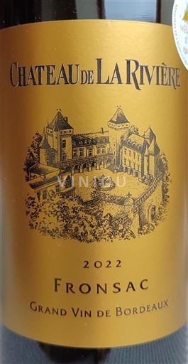 Bordeaux Fronsac Château La Rivière 2022