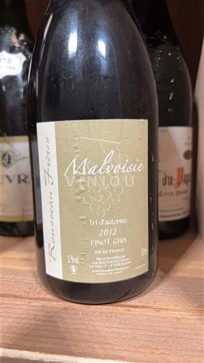 Valle del Loira No especificado Rousseau Frères Malvoisie Tri d'automne 2012