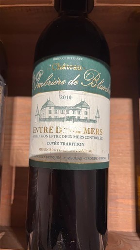 Burdeos Entre dos mares Château Ombrière de Blanquefort Tradition 2010