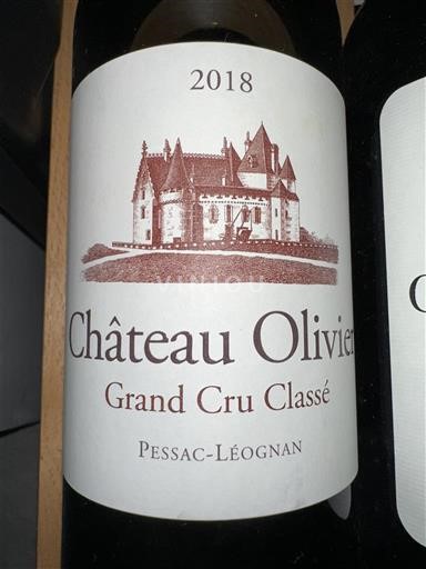 Bordeaux Pessac-Léognan Grand Cru Classé Château Olivier 2018