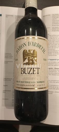 Sydvestfrankrig Buzet Baron d'Ardeuil 1994