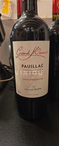 Bordeaux Pauillac Maison Boubee Grand Moment d'Exception 2019