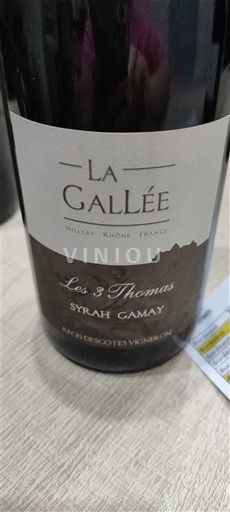 Rượu vang Rouge sec Les 3 Thomas La Gallée 2021 Pháp Lyonnais Đồi Lyonnais AOC