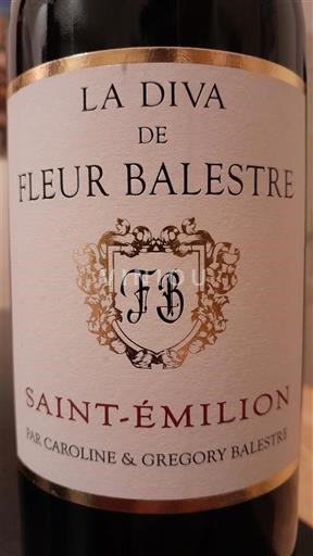 Bordeaux Saint-Émilion Fleur Balestre La Diva Ikke årgangsbestemt