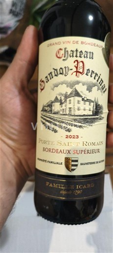 Bordeaux Bordeaux Supérieur Château Sandoy-Perrain Parc Saint Romain 2023