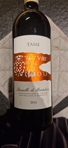 Toscana Brunello di Montalcino. Tassi 2016