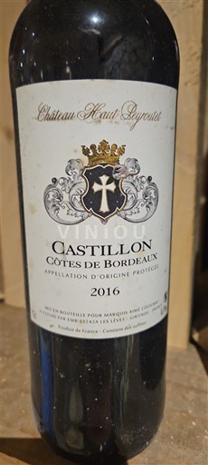 Bordeaux Castillon-côtes-de-bordeaux Château Haut Peyroulet 2016