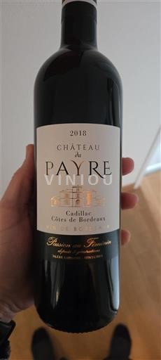 Bordeaux Cadillac-côtes-de-bordeaux Château Payre 2018