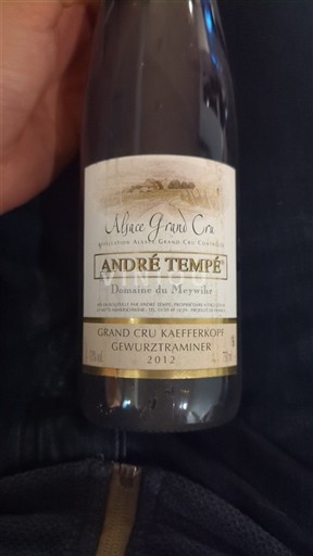 Alsace Alsace Grand Cru Grand Cru André Tempé Gewurztraminer 2012
