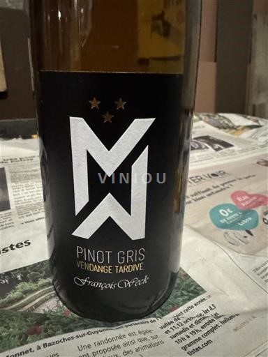 Alsasko Rulandské šedé Vendanges Tardives François Weck 2022