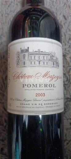 Bordeaux Pomerol Château Mazeyres 2003